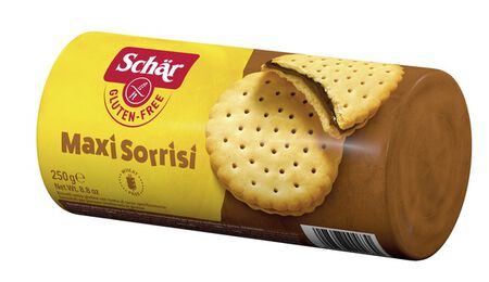 SCHAR MAXI SORRISI BISCOTTI CON CREMA AL CACAO 250 G image not present