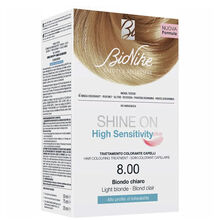SHINE ON HIGH SENSITIVITY PLUS BIONDO CHIARO 8,00 RIVELATORE IN CREMA 75 ML + CREMA COLORANTE 50 ML