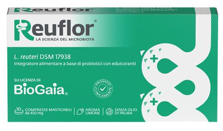 REUFLOR 10 COMPRESSE MASTICABILI AROMA LIMONE image not present