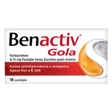 BENACTIV GOLA*16 pastiglie 8,75 mg arancia senza zucchero