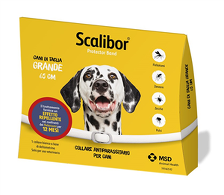 SCALIBOR PROTECTOR BAND*collare antiparassitario bianco 65 cm per cani taglia grande image not present