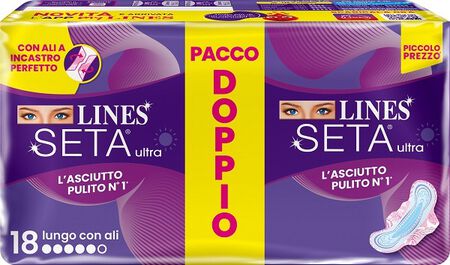 LINES SETA ULTRA ASSORBENTI LUNGO VP DWCT 18 PEZZI image not present