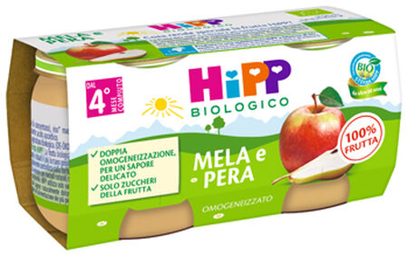 HIPP OMOGENEIZZATO MELA/PERA 2 X 80 G image not present
