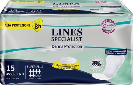 PANNOLONE PER INCONTINENZA LINES SPECIALIST DERMA SUPER 15 PEZZI image not present