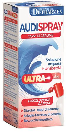 AUDISPRAY ULTRA +3 ANNI SOLUZIONE ACQUOSA + TENSIOATTIVI SPRAY TAPPI DI CERUME 20 ML image not present