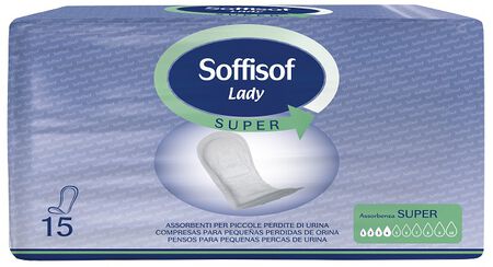 PANNOLONE PER INCONTINENZA SOFFISOF LADY CLASSIC SUPER 15 PEZZI image not present