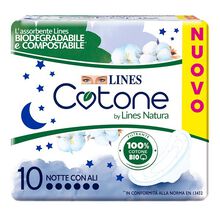 LINES COTONE BIO ULTRA NOTTE 8+2 PEZZI