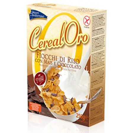 PIACERI MEDITERRANEI CEREALORO FIOCCHI RISO MAIS E CIOCCOLATO 250 G image not present