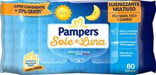 PAMPERS WIPES SOLE & LUNA EFFETTO SPUGNA 60 SALVIETTE