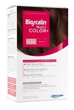 BIOSCALIN NUTRICOLOR PLUS 4,14 MOKA CREMA COLORANTE 40 ML + RIVELATORE CREMA 60 ML + SHAMPOO 12 ML + TRATTAMENTO FINALE BALSAMO 12 ML