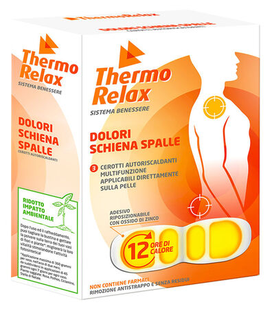 THERMORELAX CEROTTO AUTORISCALDANTE DOLORE SCHIENA/SPALLE 3 PEZZI image not present