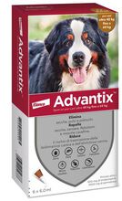 ADVANTIX SPOT ON*soluz 6 pipette 6 ml 600 mg + 3.000 mg cani da 40 kg a 60 kg