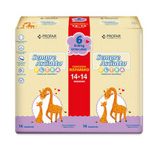 PANNOLINI PROFAR SEMPRE ASCIUTTO ULTRA EXTRA 15/30 KG BIPACCO 14+14 PEZZI