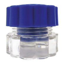 FRANTUMAPILLOLE IN ABS A 2 SCOMPARTI BASE TRASPARENTE COPERCHIO BLU DIMENSIONI 5,4X3,3X4,7 CM