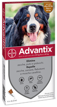 ADVANTIX SPOT ON*soluz 4 pipette 6 ml 600 mg + 3.000 mg cani da 40 a 60 Kg