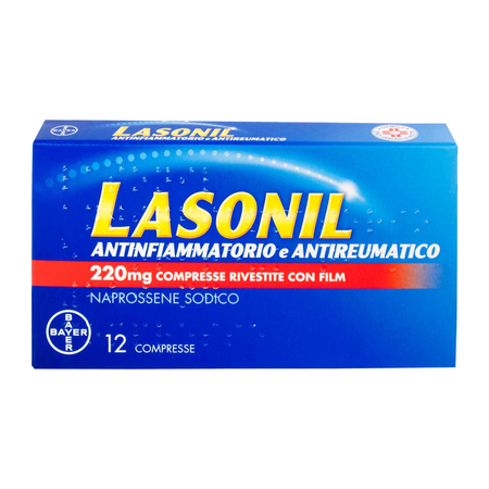 LASONIL ANTINFIAMMATORIO E ANTIREUMATICO*12 cpr riv 220 mg image not present