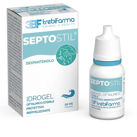 SEPTOSTIL SOLUZIONE OFTALMICA IDRATANTE EPITELIO PROTETTIVA LENITIVA LUBRIFICANTE PER CANI E GATTI 10 ML image not present