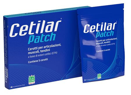 CEROTTO MONOUSO CETILAR PATCH PER ARTICOLAZIONI MUSCOLI E TENDINI 5 PEZZI image not present