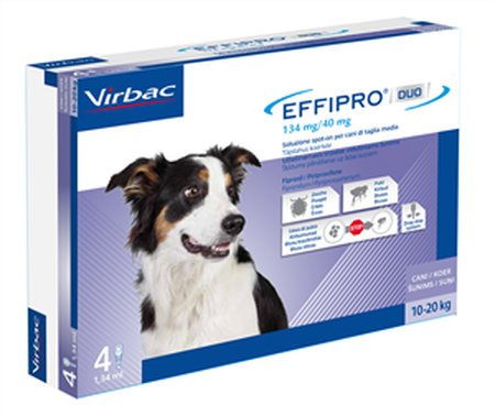 EFFIPRO DUO*spot-on soluz 4 pipette 1,34 ml 134 mg + 40,2 mg cani da 10 a 20 Kg image not present