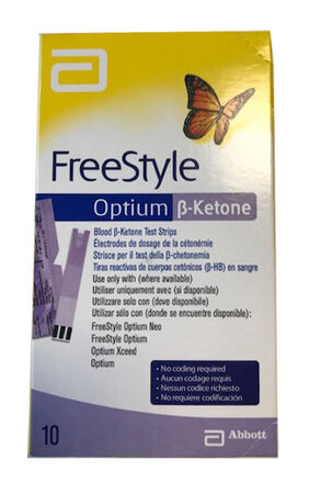 STRISCE MISURAZIONE CHETONEMIA OPTIUM BETA KETONE 10 PEZZI image not present
