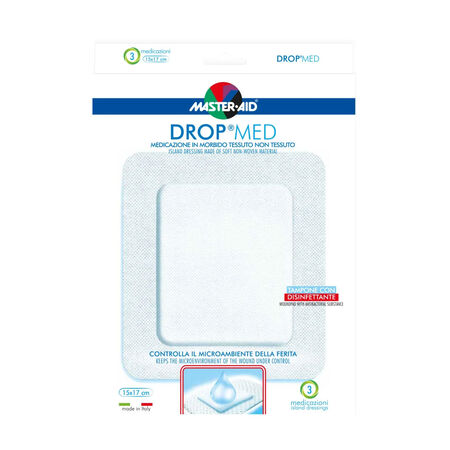 MEDICAZIONE ADESIVA MASTER-AID DROP MED 15X17 3 PEZZI image not present