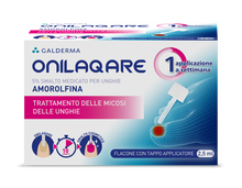 ONILAQARE*smalto unghie 1 flacone 2,5 ml 5% con tappo applicatore ONILAQARE*smalto unghie 1 flacone 2,5 ml 5% con tappo applicatore