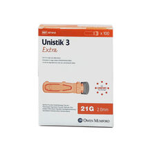 LANCETTE PUNGIDITO UNISTIK 3 EXTRA CON DISPOSITIVO DI SICUREZZA 100 PEZZI PROFAR