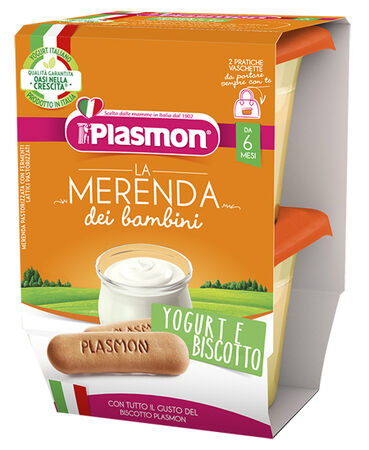 PLASMON LA MERENDA DEI BAMBINI SAPORE DI NATURA YOGURT BISCOTTO ASETTICO 2 X 120 G image not present