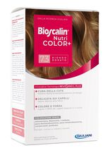 BIOSCALIN NUTRICOLOR PLUS 7,3 BIONDO DORATO CREMA COLORANTE 40 ML + RIVELATORE CREMA 60 ML + SHAMPOO 12 ML + TRATTAMENTO FINALE BALSAMO 12 ML
