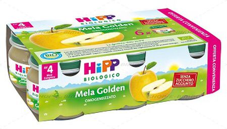 HIPP BIO OMOGENEIZZATO MELA GOLDEN 6X80 G image not present