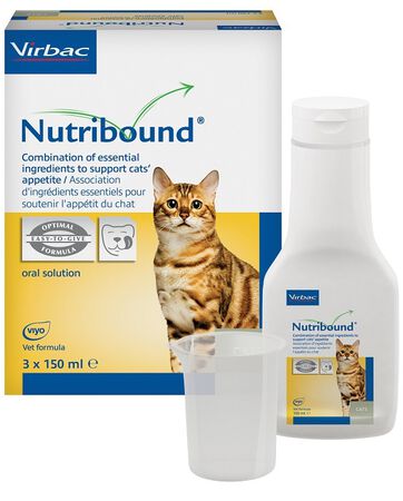 NUTRIBOUND SOLUZIONE ORALE APPETIBILE PER GATTO 3 FLACONI DA 150 ML image not present