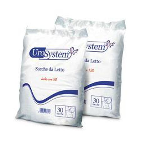 SACCA DI DRENAGGIO DA LETTO PER INCONTINENZA UROSYSTEM TUBO 130 CM SENZA SCARICO 30 PEZZI image not present