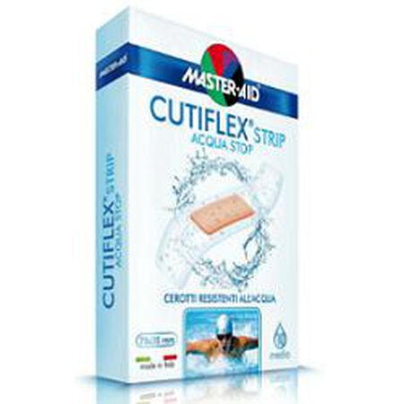 CEROTTO MASTER-AID CUTIFLEXMED STRIP TRASPARENTE IMPERMEABILE SUPPORTO IN POLIURETANO 4 FORMATI ASSORTITI 20 PEZZI image not present