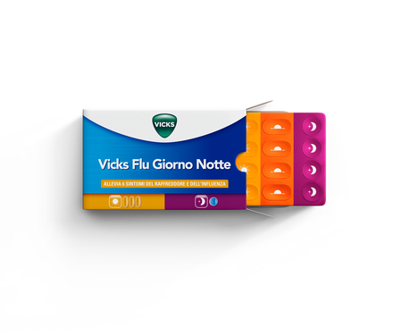 VICKS FLU GIORNO NOTTE*12 cpr giorno + 4 cpr notte image not present