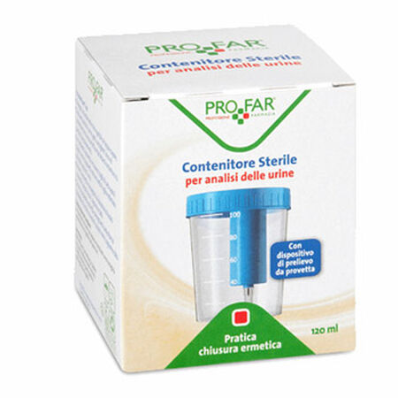 CONTENITORE URINE PROFAR CON TAPPO DI SICUREZZA 120ML image not present