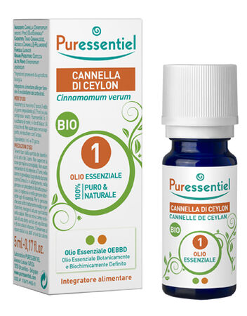 PURESSENTIEL CANNELLA CEYLON OLIO ESSENZIALE BIO 5 ML image not present