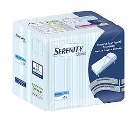 TRAVERSA SALVAMATERASSO PER INCONTINENZA SERENITY CLASSIC RIMBOCCABILE MISURA 80X180CM 30 PEZZI image not present