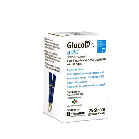 GLUCO DR AUTO GLICEMIA 25 STRISCE PROFAR image not present