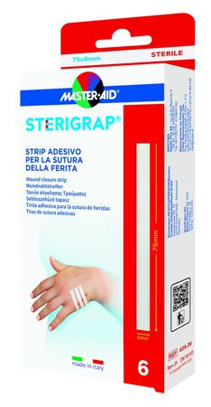 MASTER-AID STERIGRAP STRIP ADESIVO SUTURA FERITE 75X6 MM 6 PEZZI image not present
