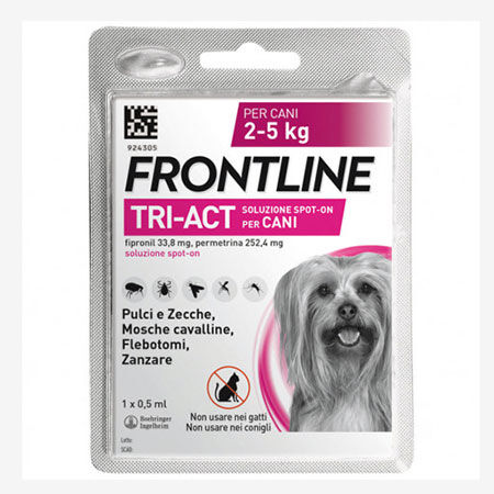 FRONTLINE TRI-ACT*spot-on soluz 1 pipetta 0,5 ml 33,38 mg + 252,4 mg cani da 2 a 5 kg image not present