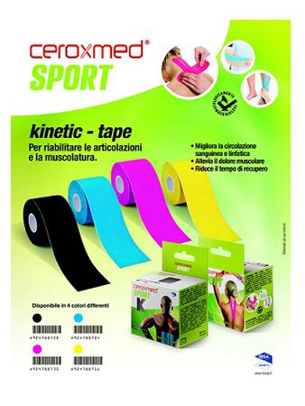 CEROXMED SPORT KINETIC TAPE BLU 1 PEZZO image not present