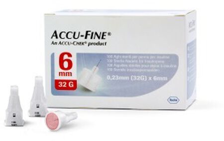 AGO PER PENNA DA INSULINA ACCU-FINE PEN NEEDLE ACCU-CHEK GAUGE 32 X 6MM 100 PEZZI image not present