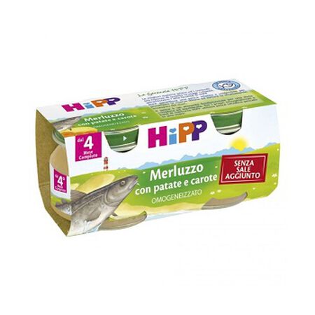 HIPP OMOGENEIZZATO MERLUZZO CAROTE PATATE 2X80 G image not present