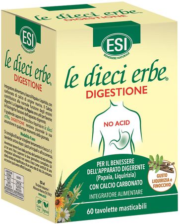 ESI LE DIECI ERBE DIGESTIONE NO ACID 60 TAVOLETTE MASTICABILI image not present