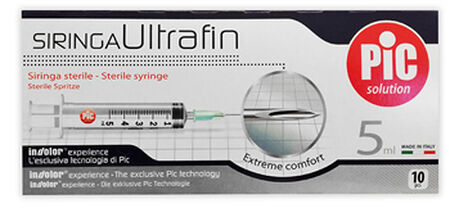 SIRINGA PIC ULTRAFINE 5 ML AGO 14 10 PEZZI image not present