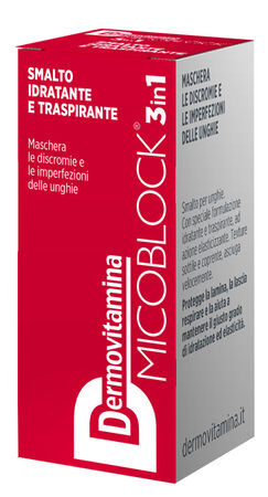 DERMOVITAMINA MICOBLOCK 3 IN 1 SMALTO IDRATANTE E TRASPIRANTE ROSSO 5 ML image not present