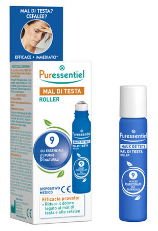 PURESSENTIEL ROLLER MAL DI TESTA AI 9 OLI ESSENZIALI 5 ML image not present