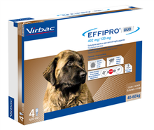 EFFIPRO DUO*spot-on soluz 4 pipette 4,02 ml 402 mg + 120,6 mg cani da 40 a 60 Kg