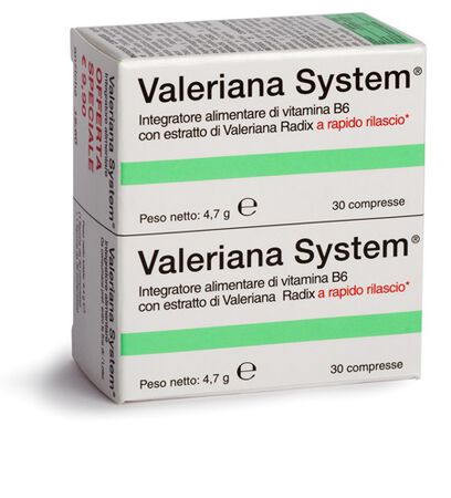 VALERIANA SYSTEM 30 COMPRESSE + 30 COMPRESSE image not present