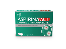 ASPIRINAACT DOLORE E INFIAMMAZIONE*12 cpr riv 1.000 mg